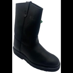 Work America Men's 10-1/2" Work Wellington Boot Black - Extra Wide